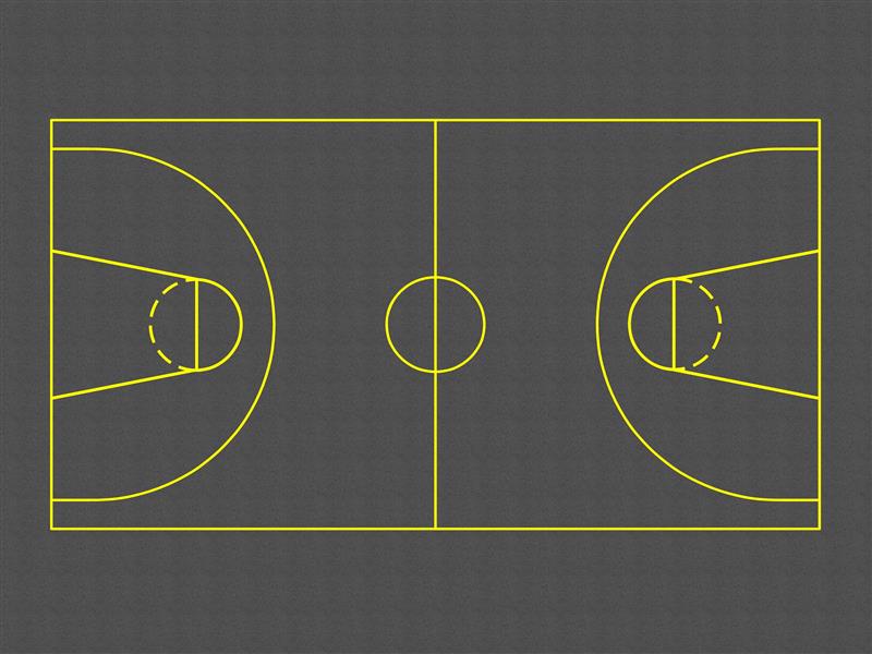 Technical render of a Basketball Court